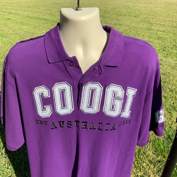 Vintage COOGI Australia Rugby Polo Shirt #69  Sz XL TRENDING POP OF PURPLE COLOR - Picture 2 of 12